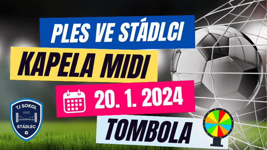 Pozvánka na sportovní ples TJ Sokol Stádlec – 20. ledna 2024